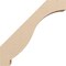 Ekena Millwork 3-inch W x 14-inch D x 14-inch H Baker Rough Cedar Woodgrain TimberThane Knee Brace, Primed BRCUR03X14X14BKRRCPR - alternate 2